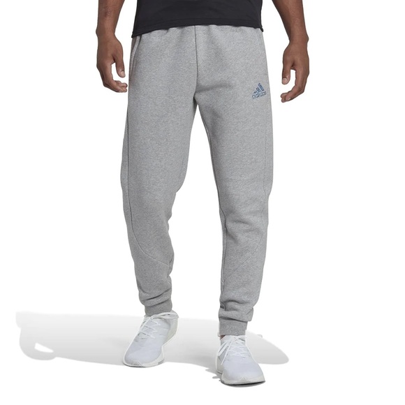 adidas Other - Adidas Stadium Fleece Joggers Badge of Sport Logo Gray Size M